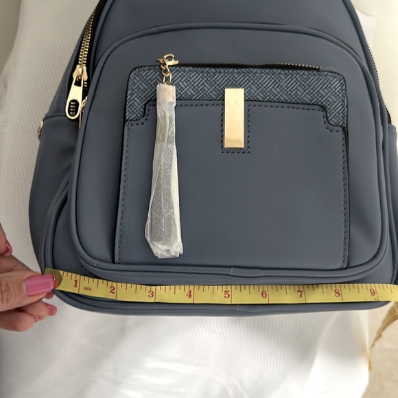 🔥Brand New Fashion Vegan Leather Blue Backpack. - Picture 11 of 15